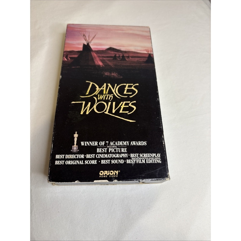 Orion Dances with Wolves VHS Movie Unisex OS Black Good 1990 Western Epic